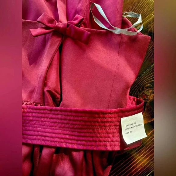 Vera Wang White Bridesmaids Dress, size 12 unaltered, from David’s Bridal. - Picture 4 of 9